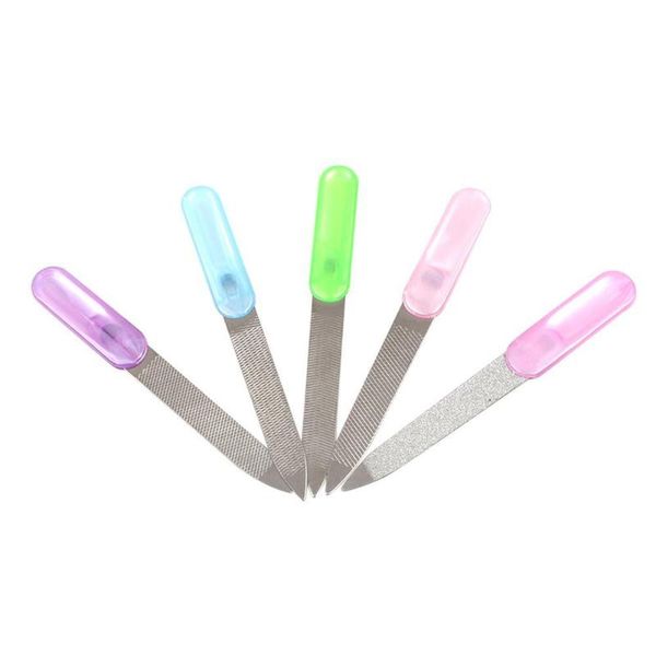 

1pc nail files sanding manicure buffing polish buffer beauty nail art tools plastic file random color