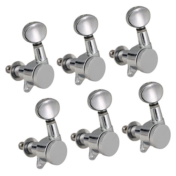 

6pcs 6l electric guitar tuners machine heads tuning pegs (silver
