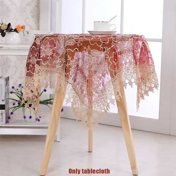 

cover home restaurant party wedding tablecloth decor dustproof soft dining room square banquet stain resistant lace