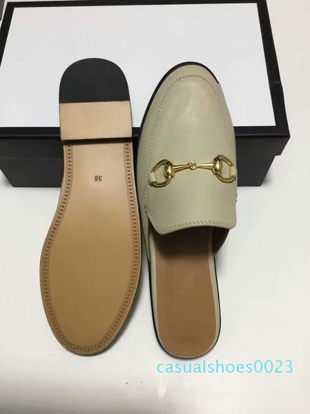 

women rose print leather slippe slippers mules real leather princetown slipper embroidered pumps sandals slippers loafers shoes c23, Black