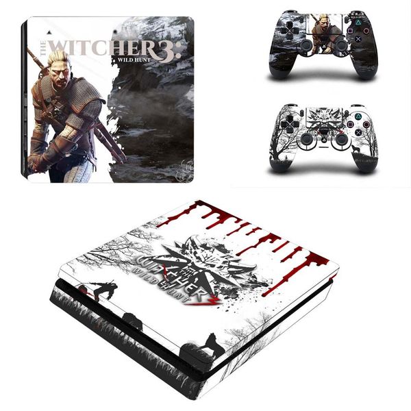 

дикий охотник полного лицевые ps4 тонких кожи наклейка наклейка виниловая для playstation 4 консоли контроллер ps4 наклейки