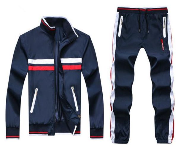 

mens designer tracksuit fashion solid color cardigan mens casual panelled zipper 2pcs male luxury spring tracksuit, Gray