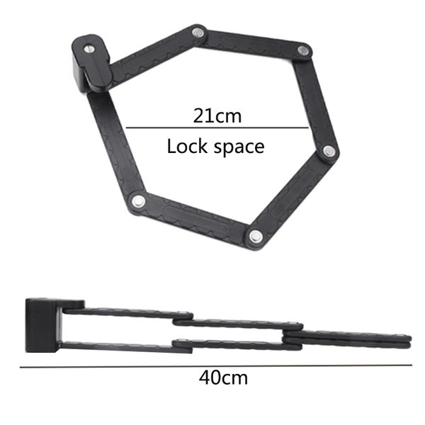 

folding bicycle lock steel portable bike lock security cable locks anti-theft combination mountain bike riding tools lock