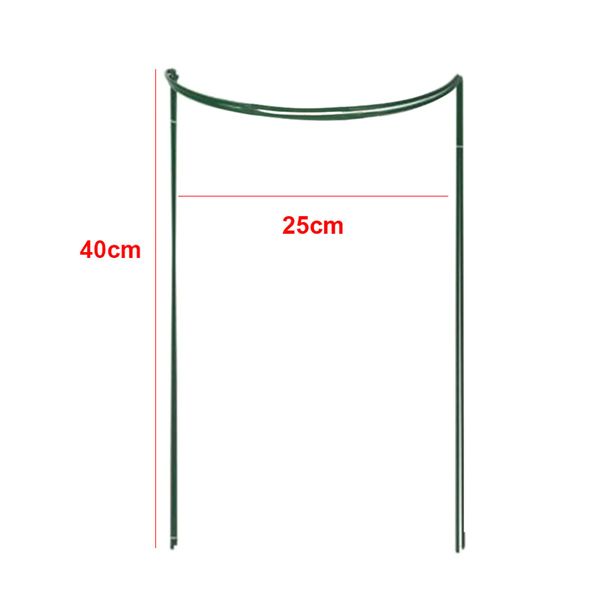 

2 pcs flower plant support stakes semi circular metal frame professional for garden fp8