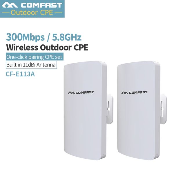 

2pcs comfast cf-e113a mini wireless 11dbi high gain antenna extender 5g outdoor cpe wifi bridge access point ap router