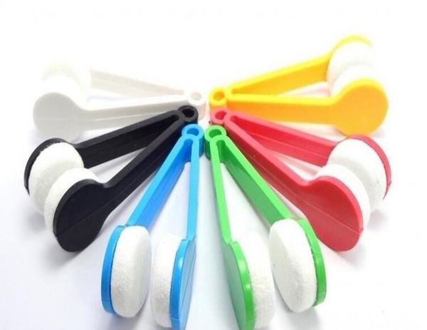 

new arrive mini sun glasses eyeglass microfiber brush cleaner home office easy k3661