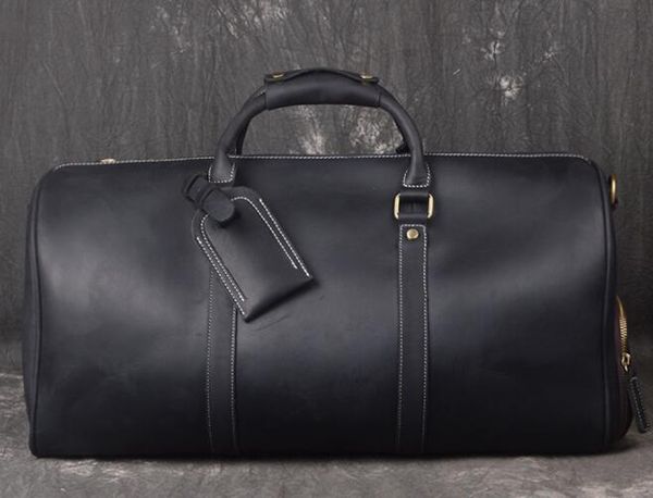 

designer-50 55cm outdoor packs duffel super genuine leather famous women's and men's designer keepall bags travel bag duffle lugga