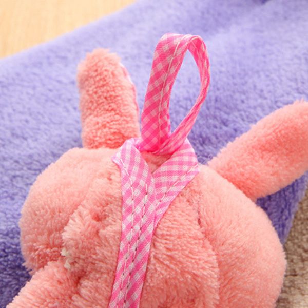 

baby hand towel cartoon animal rabbit plush kitchen soft hanging bath wipe children towel washcloths kids handker chief 2020