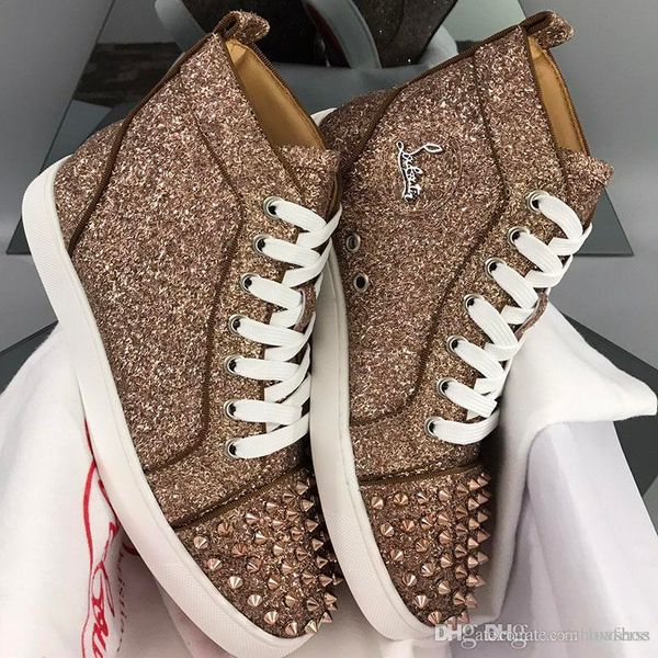 

new fashion luxury women sneakers luxury party wedding high help boots for men printing flat shoes couple models of big size us 13, Black