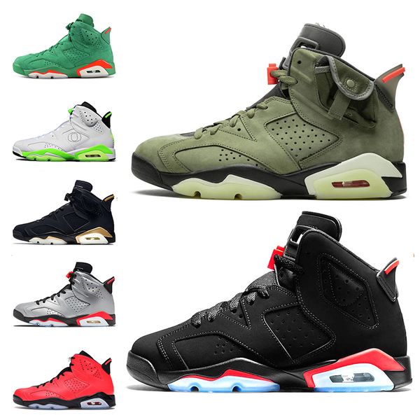 

travis scott 6 6s mens basketball shoes jumpman 3m reflective infrared oregon ducks pe dmp sport blue unc mens trainers sports sneakers, White;red