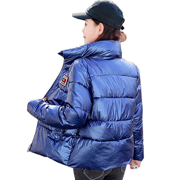 

fashion woman 2019 new parkas female women winter the glossy female 2019 new winter coat down padded jacket students bread 865, Tan;black