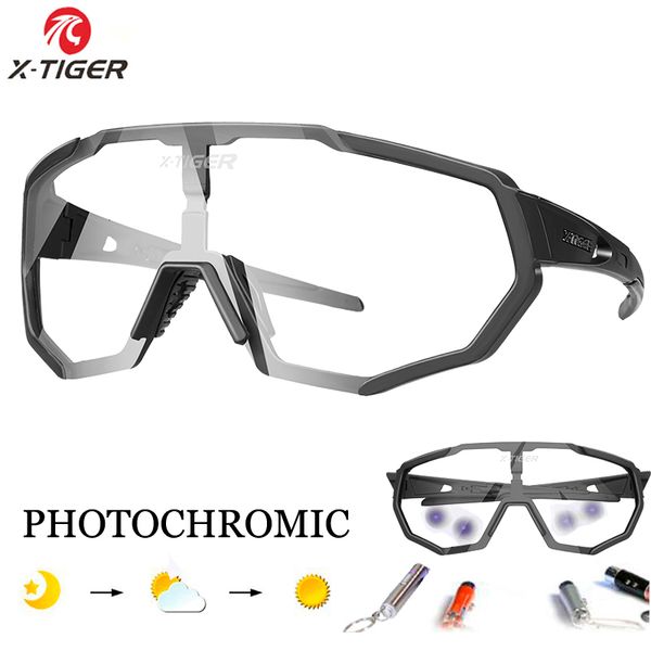 X-TIGER 2019 polarizada Photochromic Ciclismo Óculos Outdoor Sports MTB Bicicleta Óculos de Sol Óculos de Mountain Bike Ciclismo Eyewear