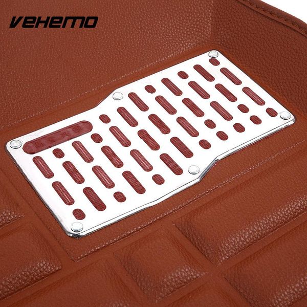 

vehemo 5pcs brown foot pad trucks driver floor mat auto carpet universal driving