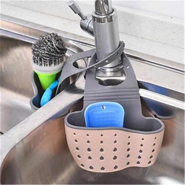 

kitchen sink shelf sponge drain rack bathroom holder suction cup kitchen storage baske sink wash toilet soap shelf organizer