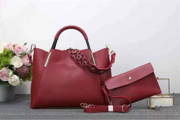 

on the new bag female new big red handbag wild fashion bag simple trendy shoulder oblique #vhi