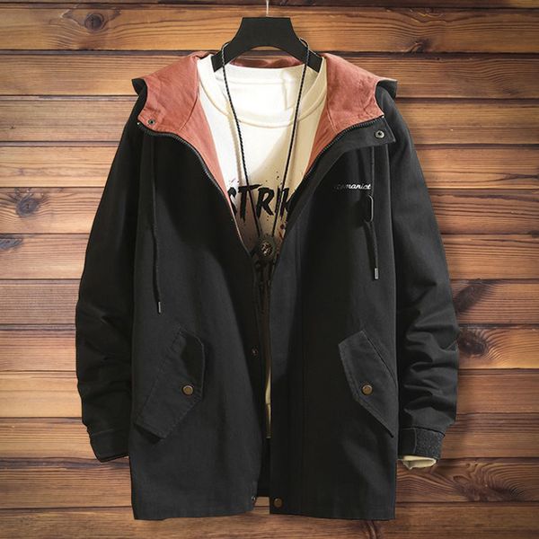 

new arrival fashion super large loose cotton padded clothes coat male casual hooded jacket thick zipper plus size xxl-8xl9xl10xl, Black