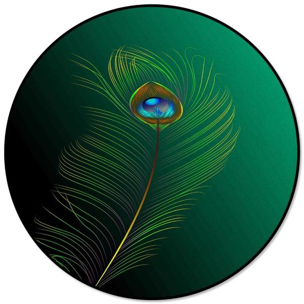 

feather of creative art pattern rugs and carpets for home living room round rug for children rooms non-slip