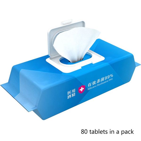 

80pcs flip-alcohol disinfecting wipe sterilization sanitizing antiseptic pad x7yb