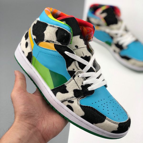 

2020 new chunky dunky jumpman 1s 1 mens basketball shoes womens milk ice cream sports sneakers des chaussures trainers zapatos size 36-45