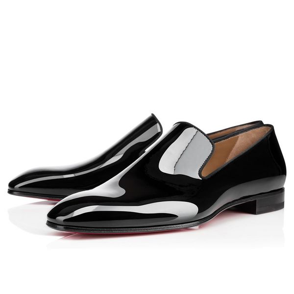

elegant gentleman slip on dandelion sneaker flat mens business red bottom loafer luxury designer oxfords outdoor wedding party shoes, Black