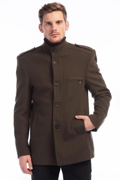 

dewberry male khaki overcoat-1020001p8358, Black;brown