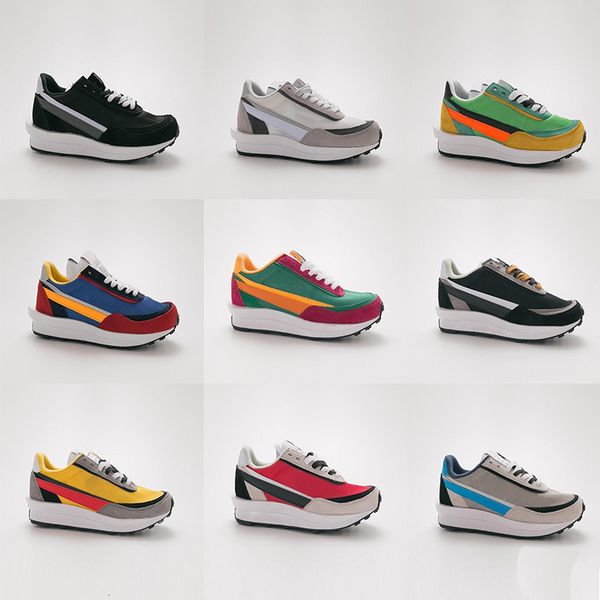 

orignal ldwaffle running shoes for men women green gusto pine green white grey black sacai racer ldv waffle sports sneakers 36-45