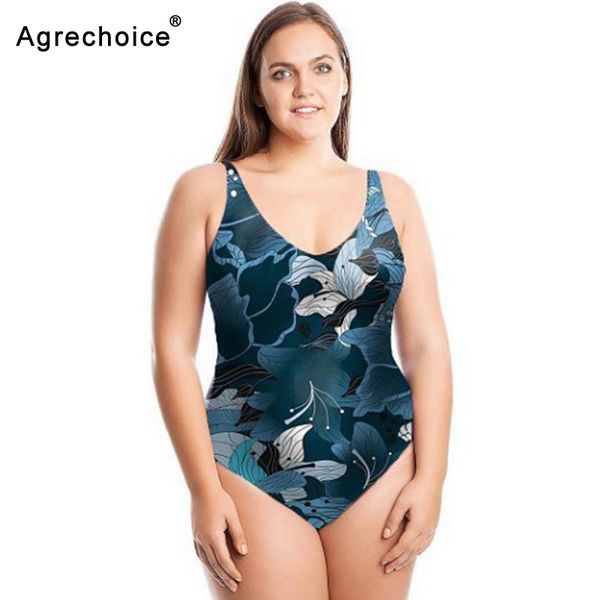 

2019 plus size swimwear women one piece swimsuit female vintage retro print bathing suits summer beach wear swimming suit xl-4xl, White;black