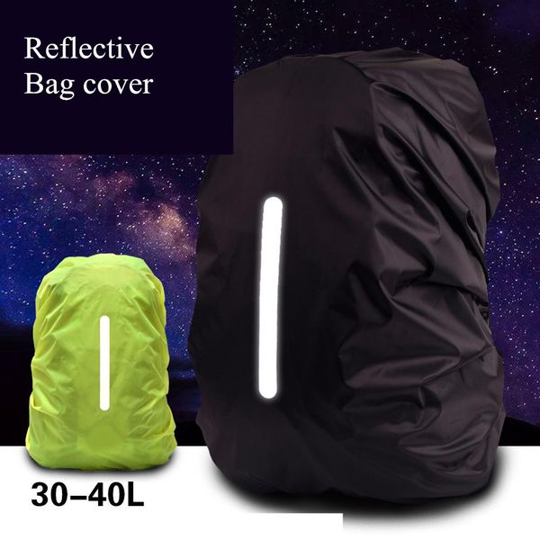 

42-80l reflective bag rain cover waterproof outdoor hiking backpack rain cover ultralight shoulder protect bag