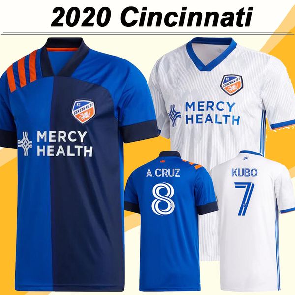 

20 21 cincinnati mens fc soccer jerseys new waston garza kubo home blue away football shirt medunjanin a. cruz amaya short sleeve uniforms, Black;yellow