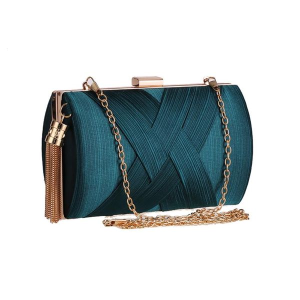 

new arrival metal tassel lady clutch bag with chain shoulder handbags classical style small purse day evening clutch bags dress