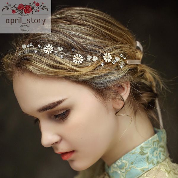 Simple Wedding Dress Tiara Small Wild Chrysanthemum Hair Band