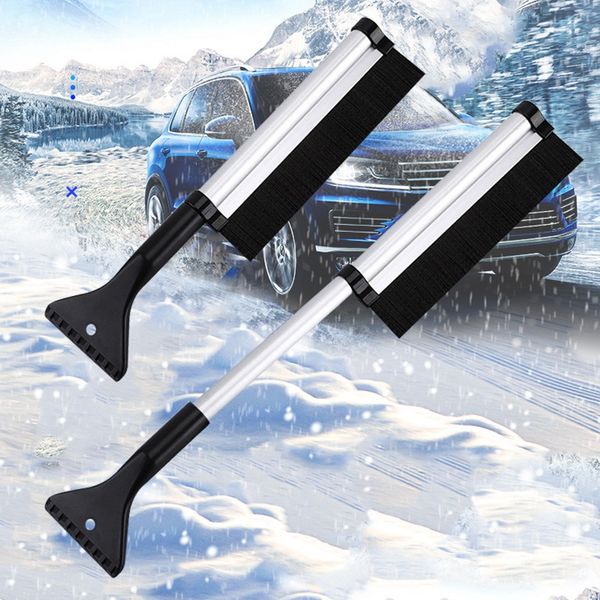 

2pcs car retractable snow shovel ice scraper snow removal brush shovel removal tool