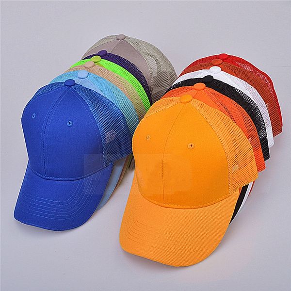 

fashion mesh baseball hat summer outdoor breathable sun hat causal fishing duck cap pure colors sport cap party hats 4870