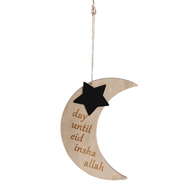 

islam ramadan countdown eid mubarak coming pendant moon star plaque diy home decor craft