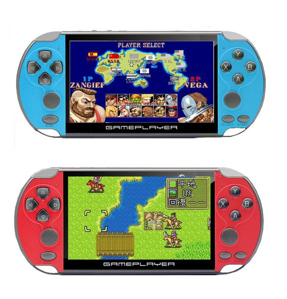

new 8gb x7 plus handheld game player 5.1 inch large psp screen portable game console mp4 player with camera tv out tf video for gba nes game