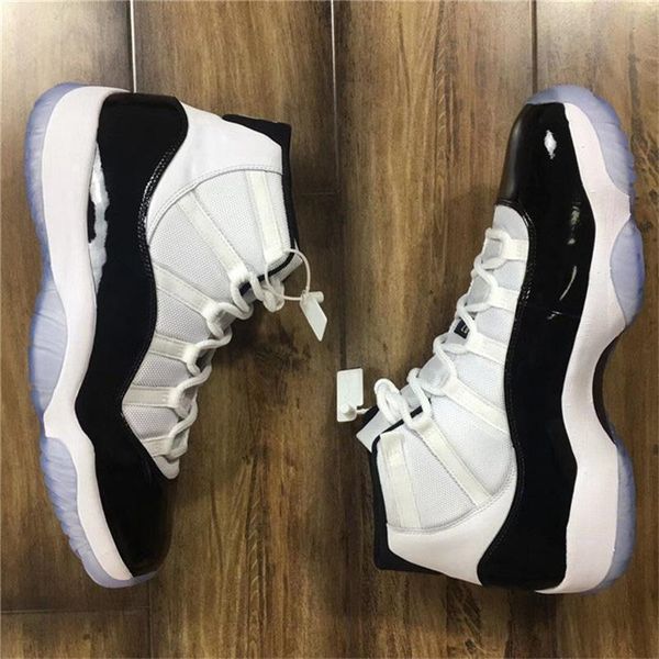 

2020 11 high concord 45 black white 11s xi men casual shoes authentic quality space jam 45 real carbon fiber 378037 -100 sports sneakers