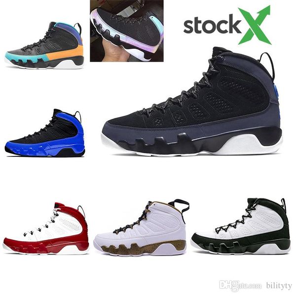 

stock x new 9 9s racer blue chameleon gym red bred dream it unc space jam anthracite basketball shoes sneakers
