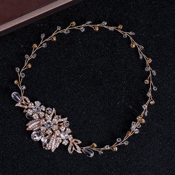 

handmade bridal gold/silver pearl hair vine wedding headpiece crystal bride hair jewelry dropshipping