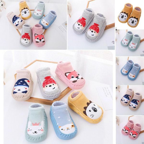 

newborns infant baby cartoon socks anti-slip shoes boots floor slipper socks new, Pink;yellow
