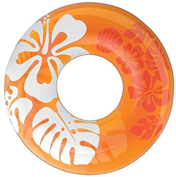 

inflatable hibiscus swimming ring large paddling float ring thickened life buoy tricolor optional
