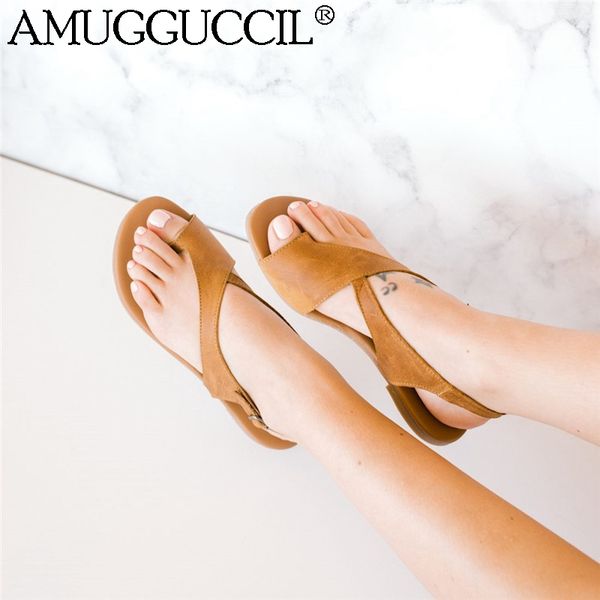 

2020 new plus big size 32-45 black brown wine-red buckle fashion ladies female shoes summer women flats sandals l1244