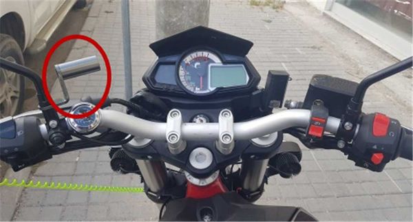 

universal motorcycle modified headlight rearview mirror mount multi-function extension bracket mobile phone charger