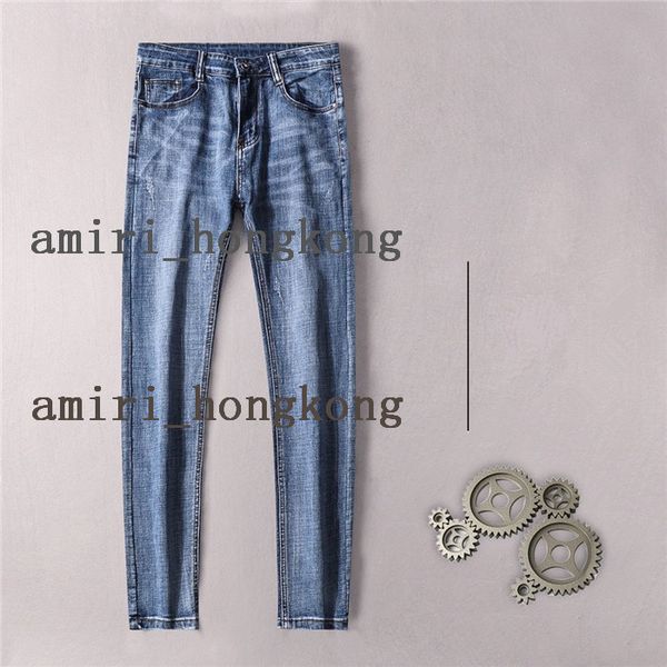 

new arrivals summer famous casual brand jeans designers design slim fashionable jeans motorcycle trouser pants men woman size29-40, Blue