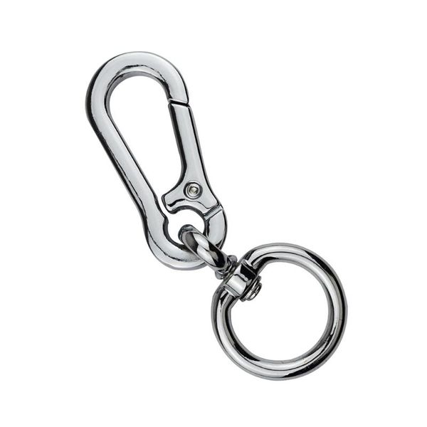

new car key chain hardware 6 points dog buckle big head buckle hardware anti-lost metal pendant men women gifts hot, Black