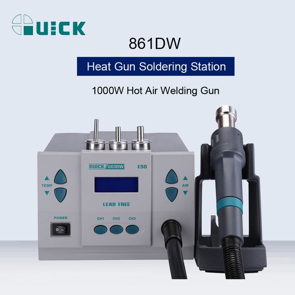 

quick 861dw 1000w 220/110v heat gun lead air soldering station air gun microcomputer rework desoldering station