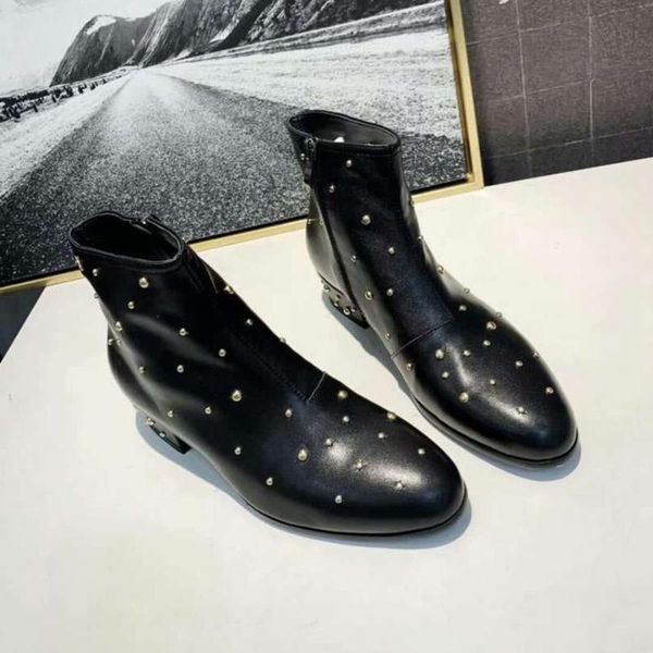 

lady rivet women shoes designer boots boots novel loafers classic high end goddess high quality, Black