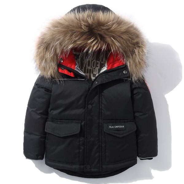 

mioigee 2019 new children's down jacket boy parkas kids winter warm thicken waterproof windproof coat jacket windbreakers, Blue;gray