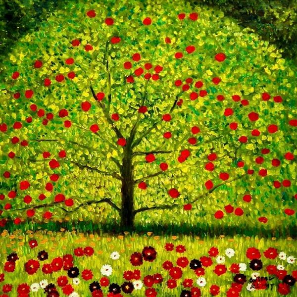 

густав климт - яблоня высокого качества handcraft hd печати wall art известные картины маслом на холсте home decor мульти размеры варианты g