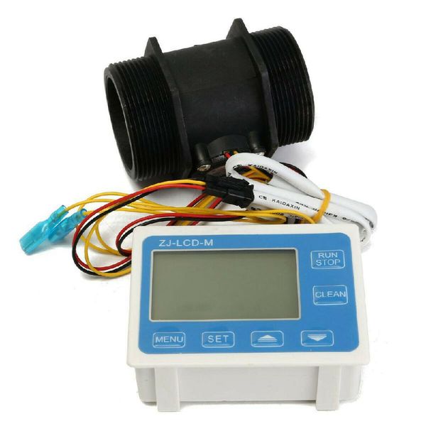 

2inch flow water sensor meter+lcd display quantitative control 1-9999l / min