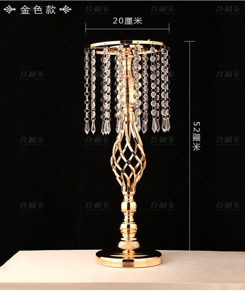 

52см tall gold metal flower vase таблица центральная свадьба люстра домашнее украшение